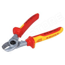 95 16 165 / Kábelvágó olló, réz és alumínium vezetékekhez, max. ⌀15mm / 50mm2, 165mm, VDE 1000V, EN 60900 (95 16 165 / KNIPEX)
