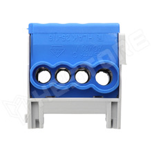HLAK 25-1/6-BL / Főáramköri leágazó sorkapocs, 2 x 25mm2 / 6 x 16mm2, kék (Pollmann)