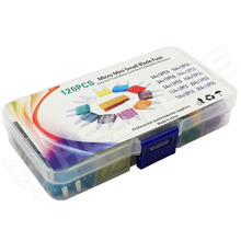 CAR-MINI-FUSE-PACK / Késes autó biztosíték készlet, 11,2mm, 10 féle, 120db-os