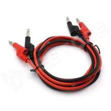 GT-L01 / Mérőkábel szett, banándugó 4mm, kétoldalas, 1m, fekete, piros (HADEX)