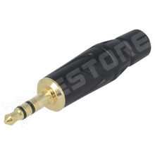 KS3PB-AU / 3.5mm Jack dugó, apa, stereo, 3P, aranyozott, fekete (KS3PB-AU / AMPHENOL)