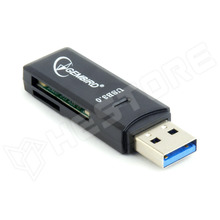 UHB-CR3-01 / SD / microSD kártya olvasó, USB 3.2, max. 2TB (GEMBIRD)
