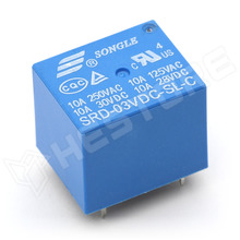 SRD-03VDC-SL-C / Relé, SPDT, 3V DC, 10A / 250V AC, 10A / 30V DC (SONGLE)
