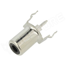 PHS-7A-BK / RCA aljzat, anya, egyenes, THT, nikkelezett, fekete (FC68400 / CLIFF)