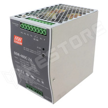 DDR-480C-24 / Tápegység, állandó feszültségű, buck, kimenet: 24V DC, 20A, 480W, bemenet: 33,6...67,2V DC, DIN sínre, izolált, step-down (DDR-480C-24 / MEAN WELL)