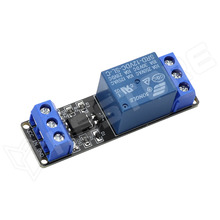 RELC-1CH-12V / Univerzális 12V relé modul, 1 csatorna, optocsatolóval, vezérlő jel: aktív alacsony