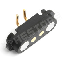 PR5W4036-2P-C-F / Mágneses csatlakozó, 2 pólusú pogo pin, anya, 2.54mm, 90°