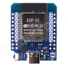 ESP32-D1-MINI-CH9102F-C / D1 Mini ESP32-vel, CH9102F, USB-C csatlakozóval, WeMos kiosztás kompatibilis