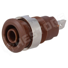 49.7044-27 / Banán aljzat, szigetelt, 4mm, 24A, 1kV, barna (49.7044-27 / STÄUBLI)