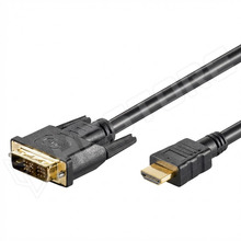 HDMI-DVI-C-1M / HDMI - DVI kábel, DVI-D (18+1) dugó, 1m (51579 / Goobay)