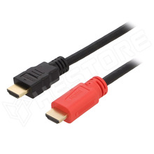 AK-330118-150-S / HDMI 1.4 high speed kábel, erősítővel, HDMI dugó - HDMI dugó, 15m (AK-330118-150-S / DIGITUS)