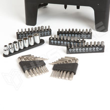 H10695 / Csavarhúzó készlet - 77 részes, imbusszokkal, krovákkal, bitfejekkel (10695 / HANDY)