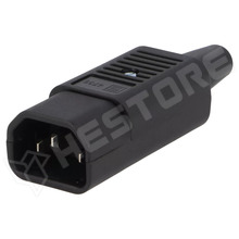 4735.0000 / AC táp csatlakozó, dugó, apa, 10A, 250V AC, C14 (E), IEC 60320 (4735.0000 / SCHURTER)
