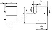 HF105F-1/012DT-1HSTF / Relé, SPST-NO, 12V DC, 30A / 240V AC, 20 A / 28 VDC (HF105F-1/012DT-1HSTF / HONGFA RELAY)