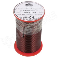 DN2E1.50-500G / Tekercselő huzal, duplán zománcozott, -65...200°C, Ø1.5mm, 0.5kg (DN2E1,50-500G / INDEL)