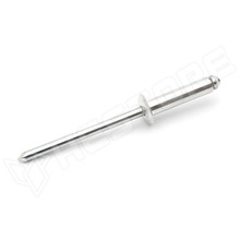 ASOC4016 / Popszegecs, domború, nyitott, acél, alumínium, Ø4mm, 16mm, ezüst