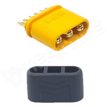 MR30-M-CF / DC tápcsatlakozó, MR30, apa, vezetékre forrasztható, 15A, 3Pin
