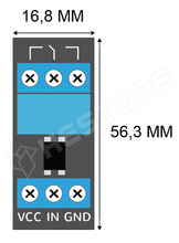 RELC-1CH / Univerzális 5V relé modul, 1 csatorna, optocsatolóval, vezérlő jel: aktív alacsony