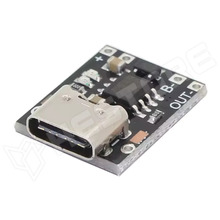 USBC-1S-LI-MINI / Mini lítium akkumulátor töltő modul, 1A, USB-C (USB Type-C), 1S1P