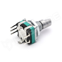 PRS11R-415F-S103B1 / Potenciométer, 10k, 50mW, lineáris, 6mm-es tengely, nyomógomb (PRS11R-415F-S103B1 / BOURNS)