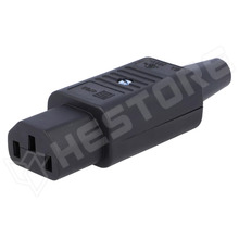 4782.0100 / AC táp csatlakozó, dugó, anya, 10A, 250V AC, C13 (F), IEC 60320 (4782.0100 / SCHURTER)