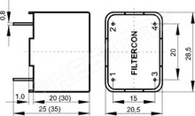 1FP45-0R / Zavarszűrő hálózati (1FP45-0R / FILTERCON)