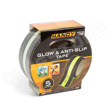 H11088C / Ragasztószalag - csúszásmentes - 5 m x 50 mm - foszforeszkáló / fekete (11088C / HANDY)