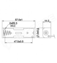 1 X UM 3 K / Elemtartó 1 × AA (R6, MIGNON) kábel (COMF)