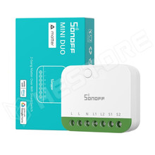 SONOFF-MINI-2GS / 2-Gang Matter Over WiFi Smart Switch – két áramkörös mini relémodul, Wi-Fi, Matter (MINI-2GS / SONOFF)