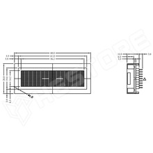 BC1602LYPLEH / Karakteres LCD kijelző, STN pozitív, 16x2, 68x26.8x13.8mm, THT (BC 1602L YPLEH$ / BOLYMIN)