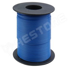 105-2-100 / Vezeték, tömör, huzal, Cu, 1 x 0.2mm2, PVC, kék, 100m/tekercs (105-2-100 / DONAU ELEKTRONIK)