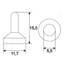 WR CAP 1 / Vízzáró sapka kapcsolóra (11,7x15,5  fekete)