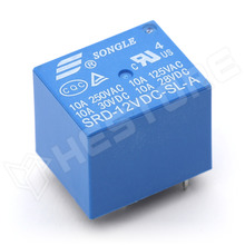 SRD-12VDC-SL-A / Relé, SPST-NO, 12V DC, 10A / 250V AC, 10A / 30V DC (SRD-12VDC-SL-A / SONGLE)
