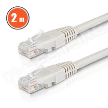 H20343 / Patch kábel, UTP, CAT6, sodrat, CCA, PVC, szürke, 2m, RJ45 dugó (20343 / DELIGHT)
