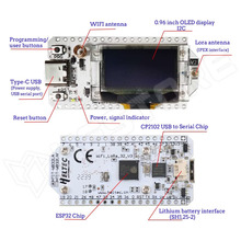 SXESP32-096/433Mhz-V3 / SX1262 ESP32 alapú IoT és LoRa modul, 0.96 inch OLED-del, USB-C, 433-510MHz, V3