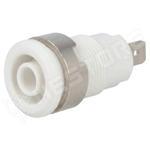 49.7044-29 / Banán aljzat, szigetelt, 4mm, 24A, 1kV, fehér (49.7044-29 / STÄUBLI)