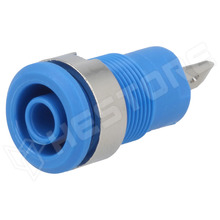 49.7044-23 / Banán aljzat, szigetelt, 4mm, 24A, 1kV, kék (49.7044-23 / STÄUBLI)