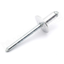 ASOL4810 / Popszegecs, széles, nyitott, acél, alumínium, Ø4.8mm, 10mm, ezüst