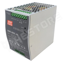 DDR-480C-48 / Tápegység, állandó feszültségű, buck-boost, kimenet: 48V DC, 10A, 480W, bemenet: 33,6...67,2V DC, DIN sínre, izolált, step-down/step-up (DDR-480C-48 / MEAN WELL)