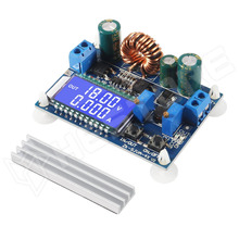 ZK-SJVA-4X / DC-DC konverter modul, step-up, step-down, LCD kijelző, 5.5...30V DC / 0.5...30V DC, 0...4A
