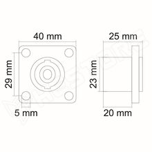 S 1092 Speakon aljzat / 4 pólus, beépíthető (05203)