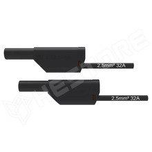 VSFK8500-2.5-150-BK / Mérőkábel, banándugó 4 mm, kétoldalas, 32A, 1kV, 1.5m, fekete (VSFK 8500 / 2.5 / 150 / SW / SCHÜTZINGER)