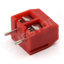 MX5-2P-RD / PCB sorkapocs, 90 fokos, 5mm, 2 pólusú, piros