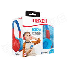 BT350RB / Maxell vezeték nélküli bluetooth-os gyerek fejhallgató, max. 85dB, piros/kék (MAXELL)