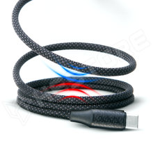 H55551BK-1 / Adatkábel, USB-C / USB-C, mágneses, fekete, 3A, 60W, 1m (55551BK-1 / DELIGHT)