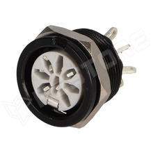 651-0800 / Csatlakozó aljzat, anya, DIN, 8pin, 270°, panelre (651-0800 / DELTRON)