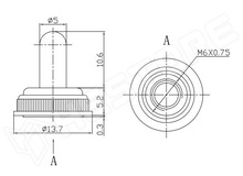 TSPC05 / Gumi sapka TSM kapcsolóhoz 6mm (TSPC05)