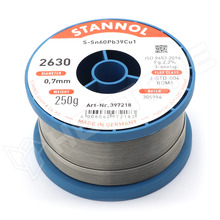 Sn60Pb39Cu1 0,7mm 250g / Forrasztóón, 2630, Sn60Pb39Cu1, 0.7mm, 250g (397218 / STANNOL)
