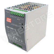 DDR-480C-12 / Tápegység, állandó feszültségű, buck, kimenet: 12V DC, 33.4A, 400.8W, bemenet: 33.6...67.2V DC, DIN sínre, izolált, step-down (DDR-480C-12 / MEAN WELL)