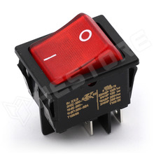 SX8211881G210000 / Kapcsoló, billenő, DPST, ON-OFF, 250V AC, 16A, piros